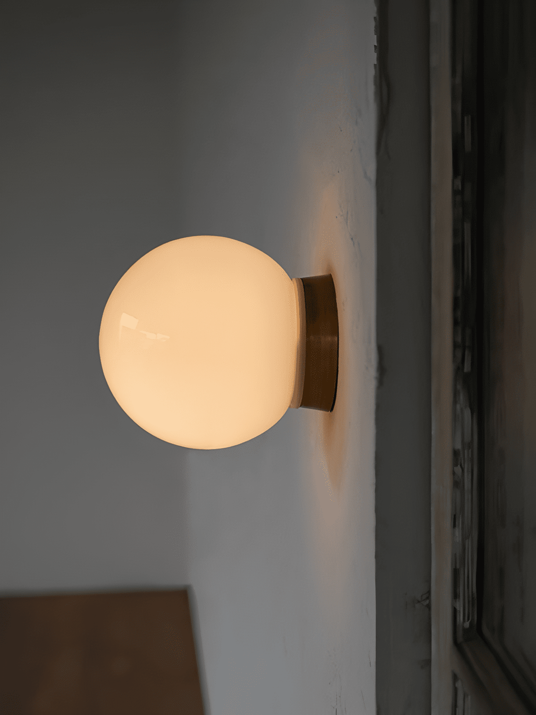 Aura Globe Glass Wall Light