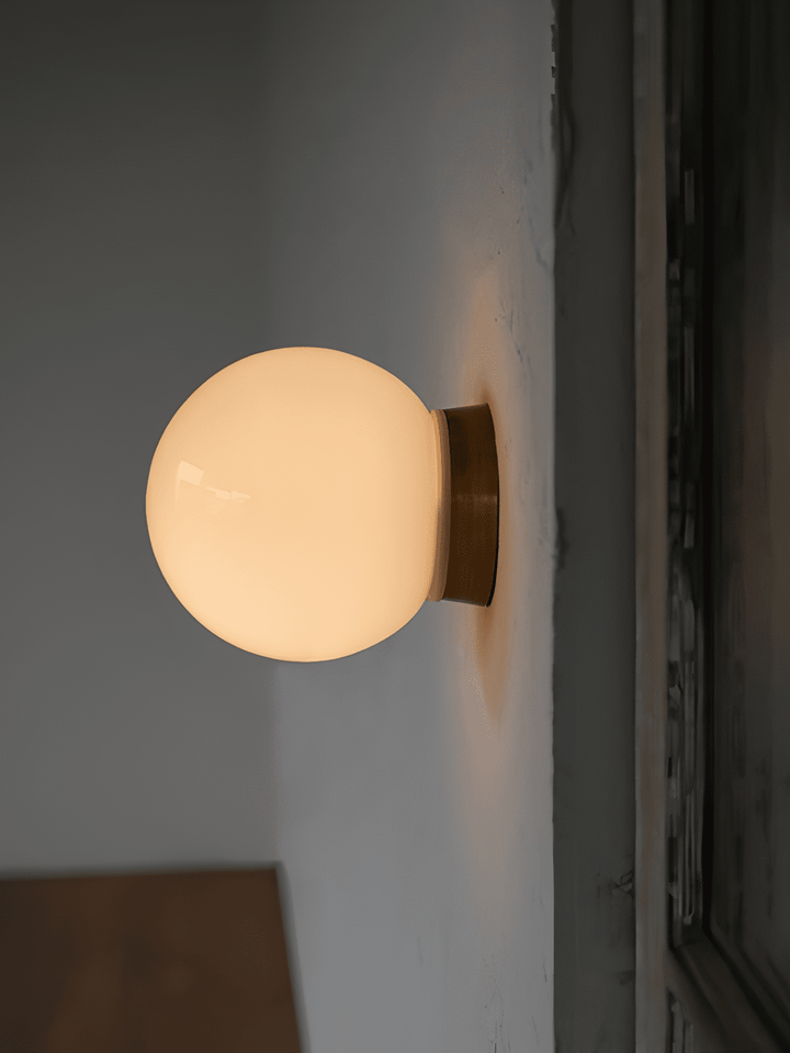 Aura Globe Glass Wall Light