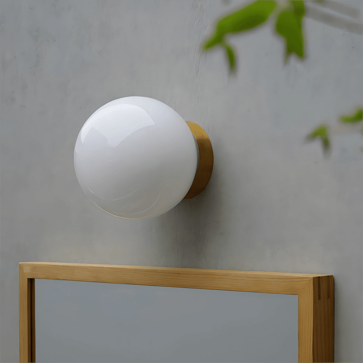 Aura Globe Glass Wall Light