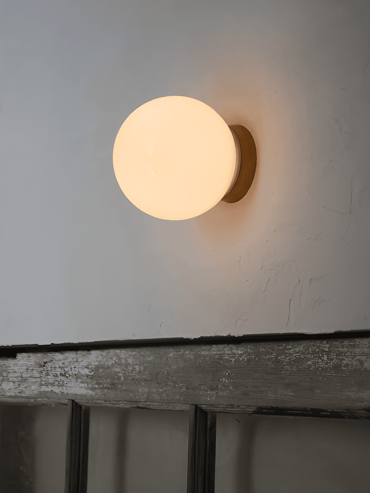 Aura Globe Glass Wall Light
