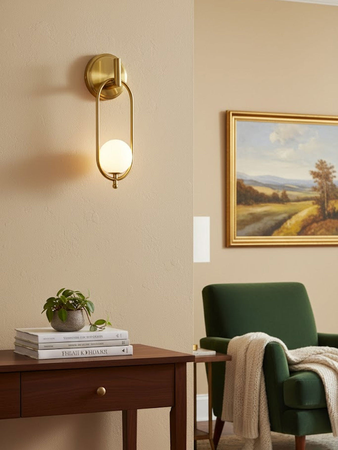 Aurea Brass Wall Light