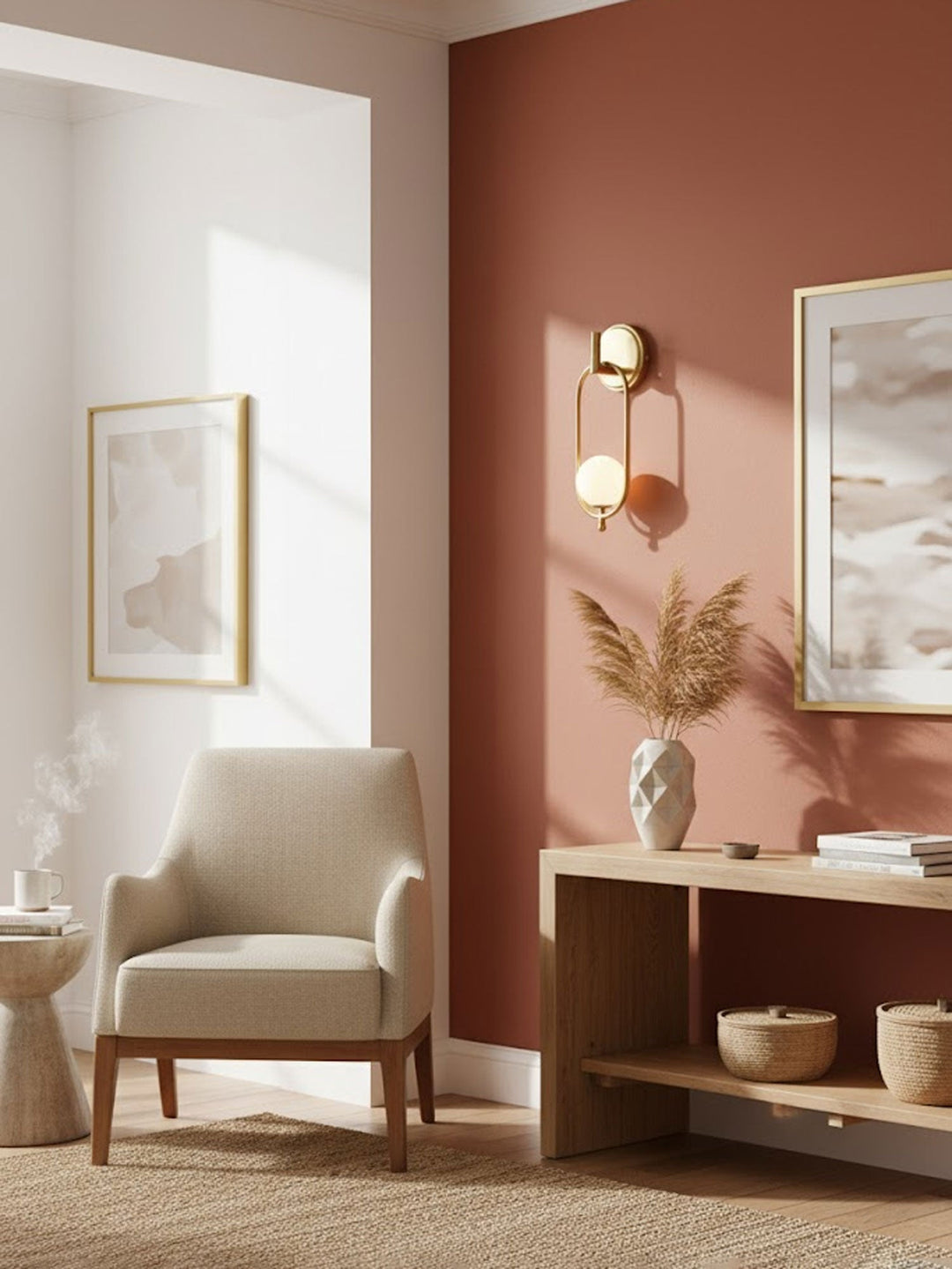 Aurea Brass Wall Light