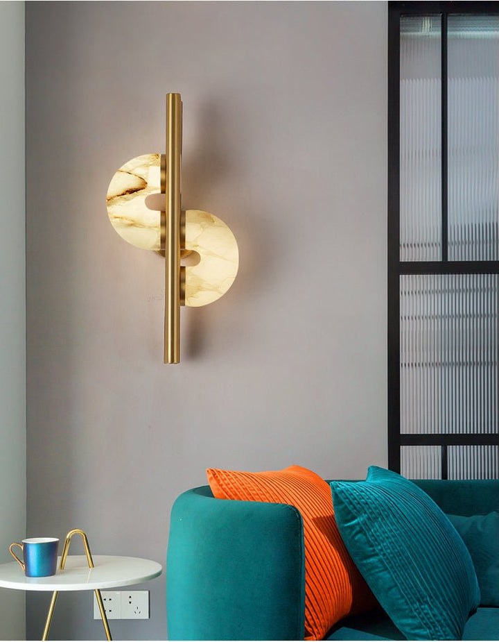 Aurelia Dual Disc Alabaster Sconce