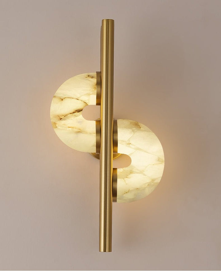 Aurelia Dual Disc Alabaster Sconce