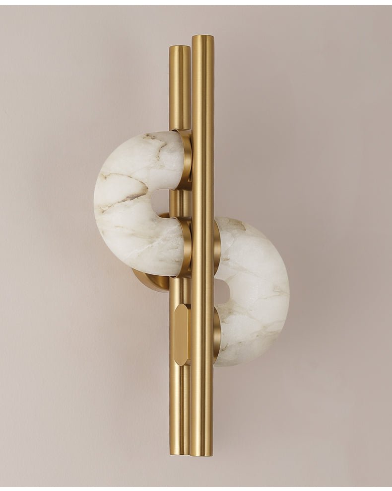 Aurelia Dual Disc Alabaster Sconce