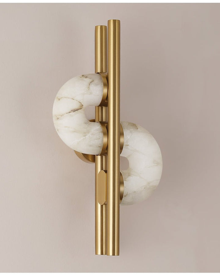 Aurelia Dual Disc Alabaster Sconce
