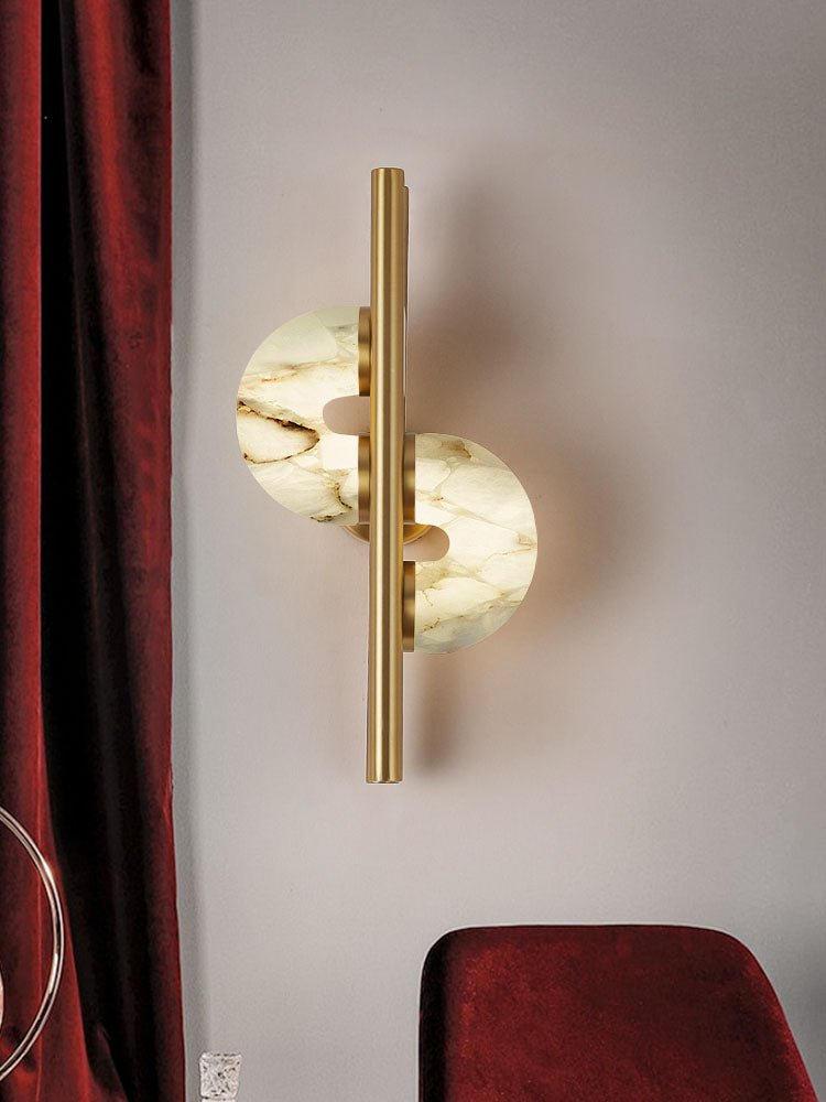 Aurelia Dual Disc Alabaster Sconce