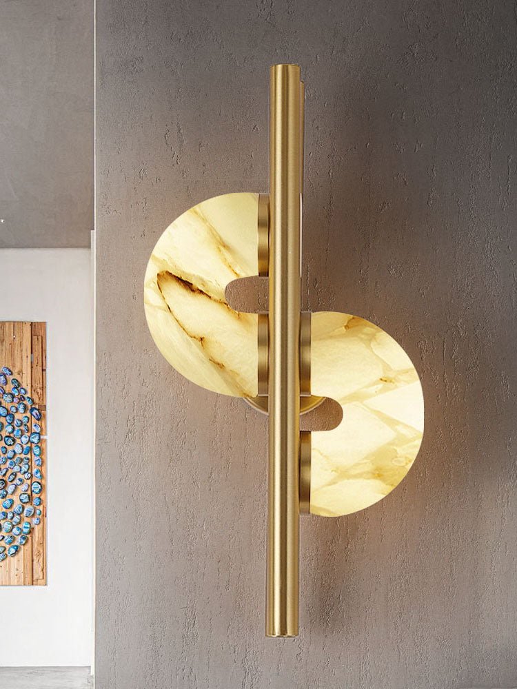 Aurelia Dual Disc Alabaster Sconce