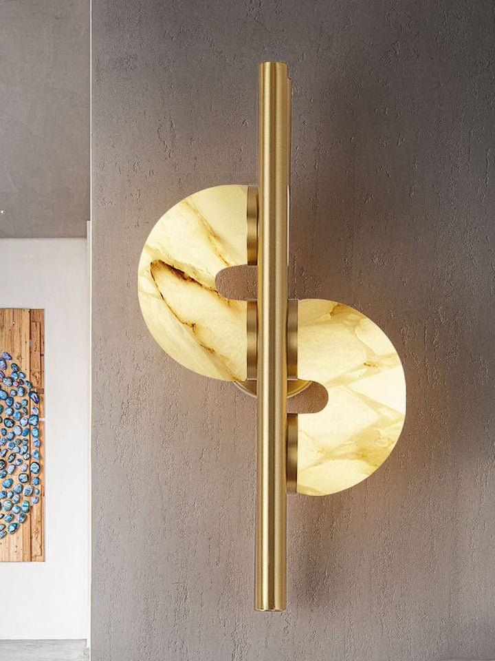 Aurelia Dual Disc Alabaster Sconce