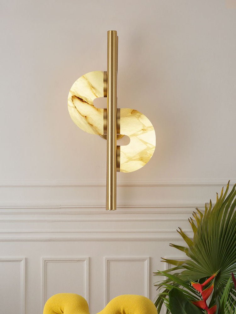 Aurelia Dual Disc Alabaster Sconce