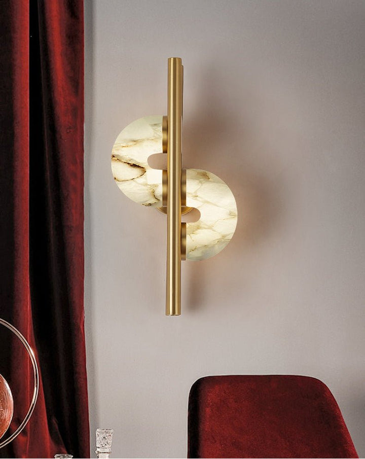 Aurelia Dual Disc Alabaster Sconce
