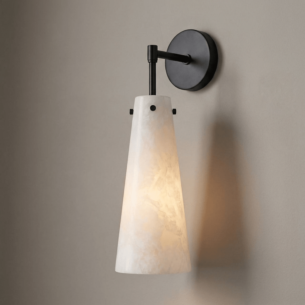 Aurelia Alabaster Cone Wall Sconce