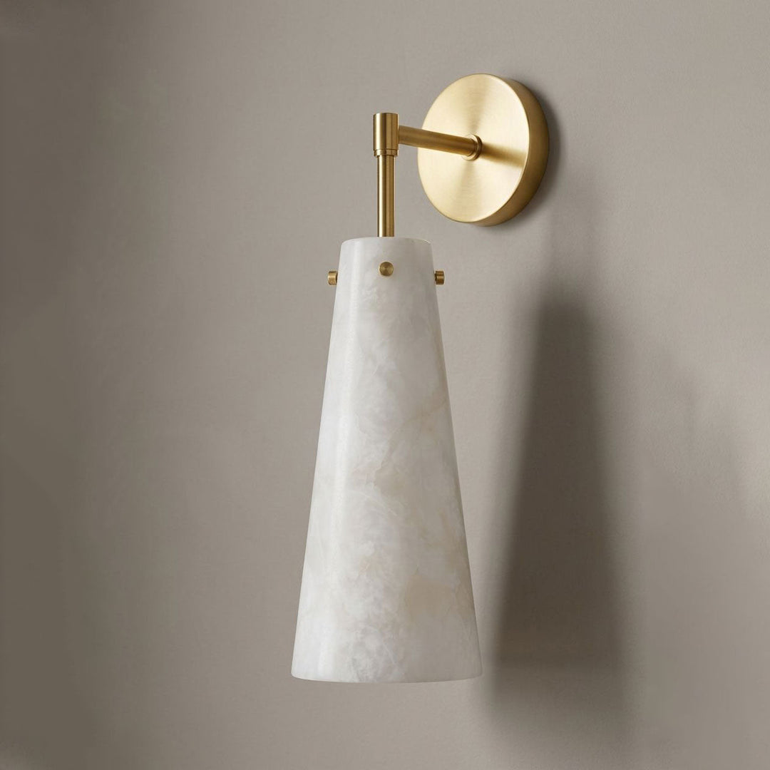 Aurelia Alabaster Cone Wall Sconce