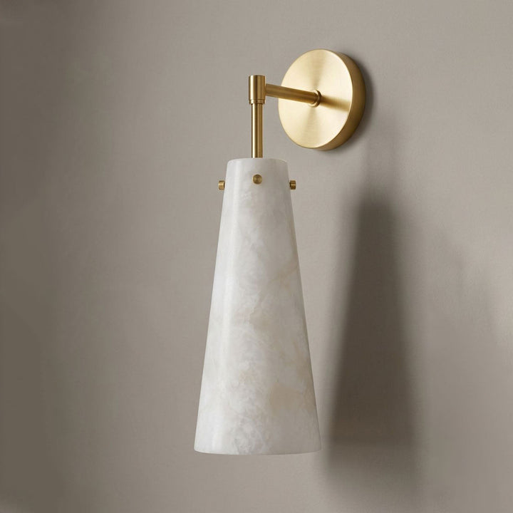 Aurelia Alabaster Cone Wall Sconce