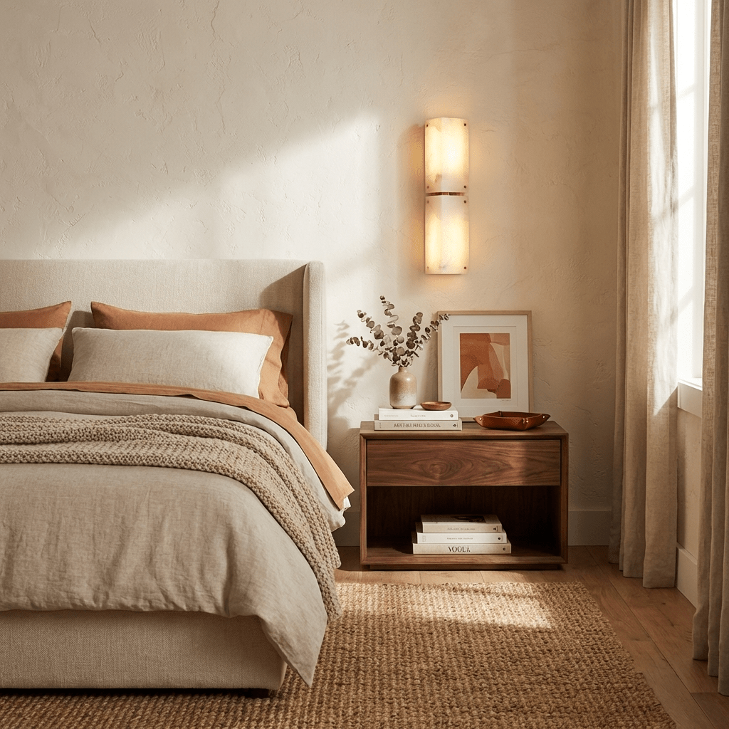 Aurelia Double Panel Alabaster Wall Light