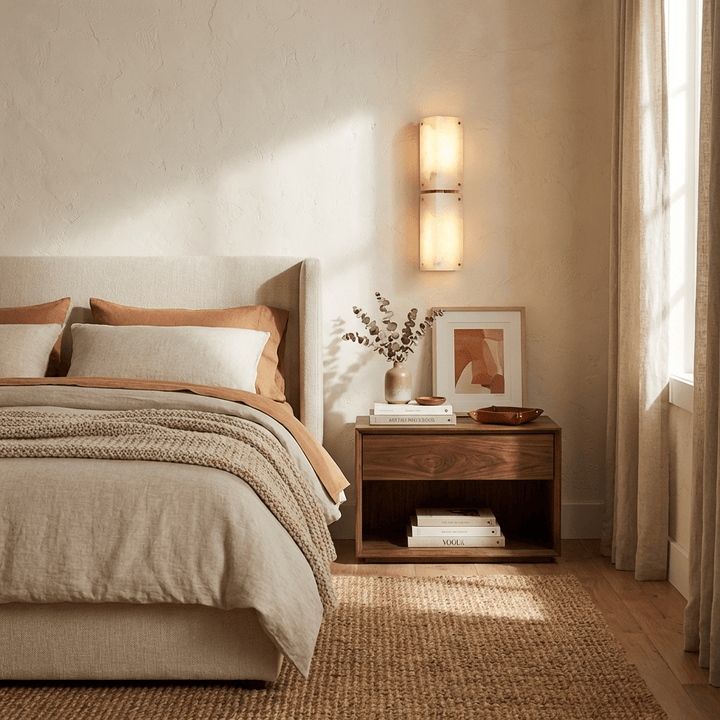Aurelia Double Panel Alabaster Wall Light