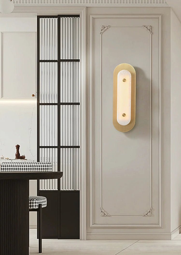 Aurelia Perforated Alabaster Wall Sconce