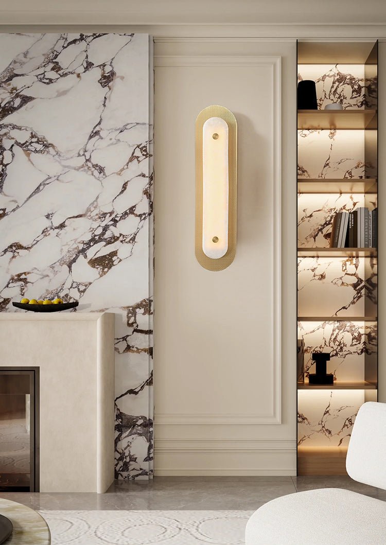 Aurelia Perforated Alabaster Wall Sconce