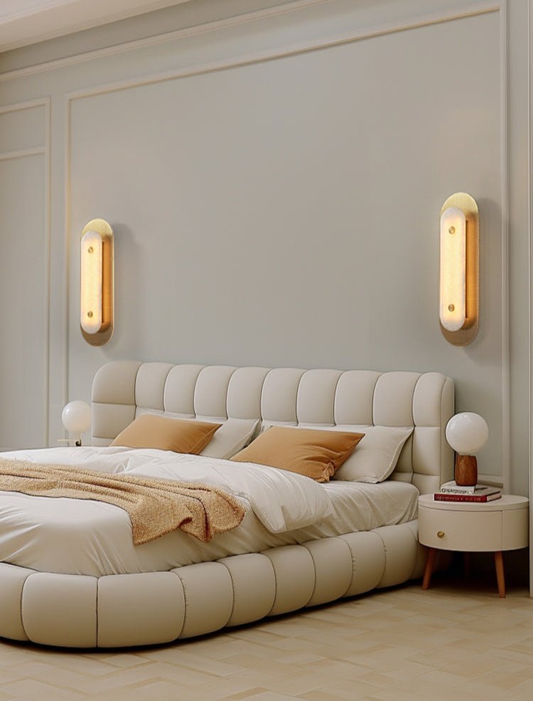Aurelia Perforated Alabaster Wall Sconce