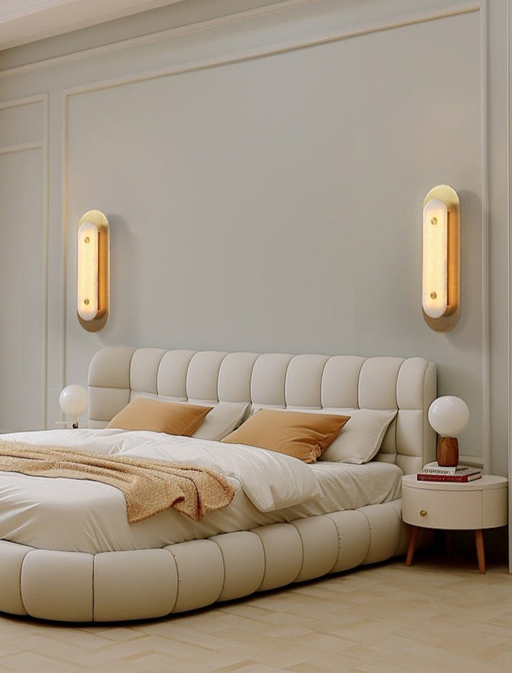 Aurelia Perforated Alabaster Wall Sconce