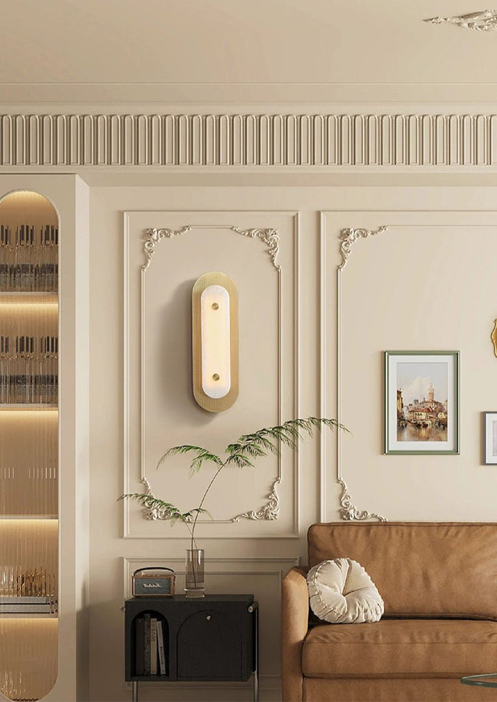 Aurelia Perforated Alabaster Wall Sconce