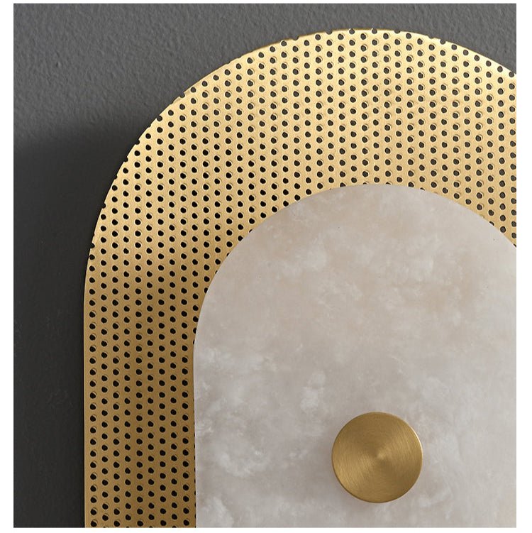 Aurelia Perforated Alabaster Wall Sconce