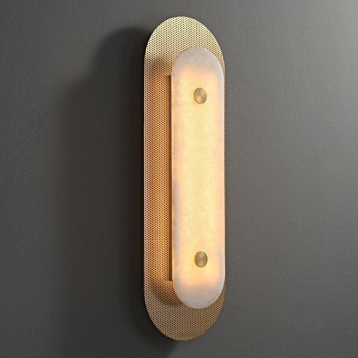 Aurelia Perforated Alabaster Wall Sconce