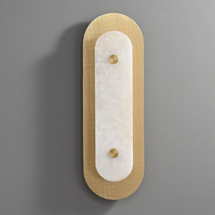 Aurelia Perforated Alabaster Wall Sconce