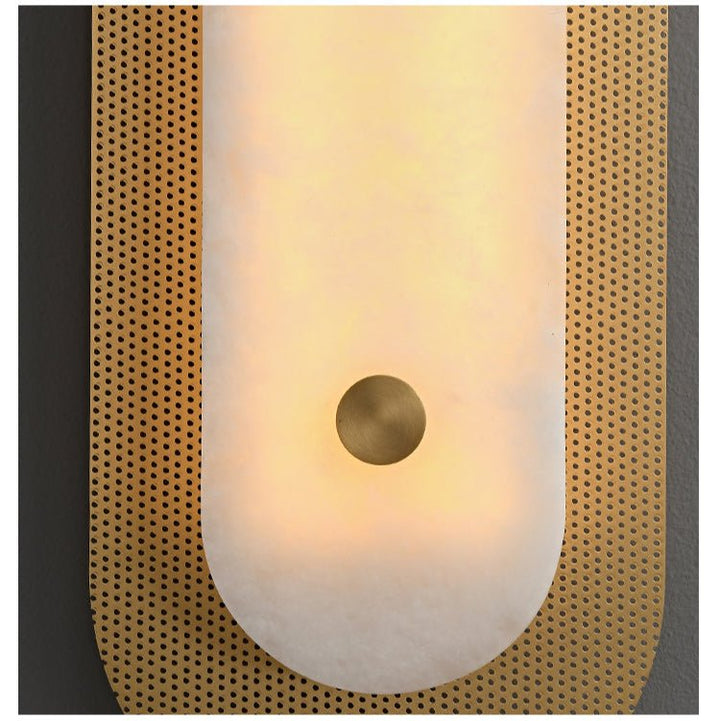 Aurelia Perforated Alabaster Wall Sconce