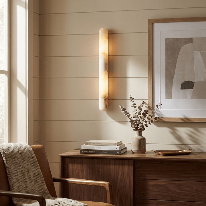 Aurelia Slim Alabaster Linear Wall Light