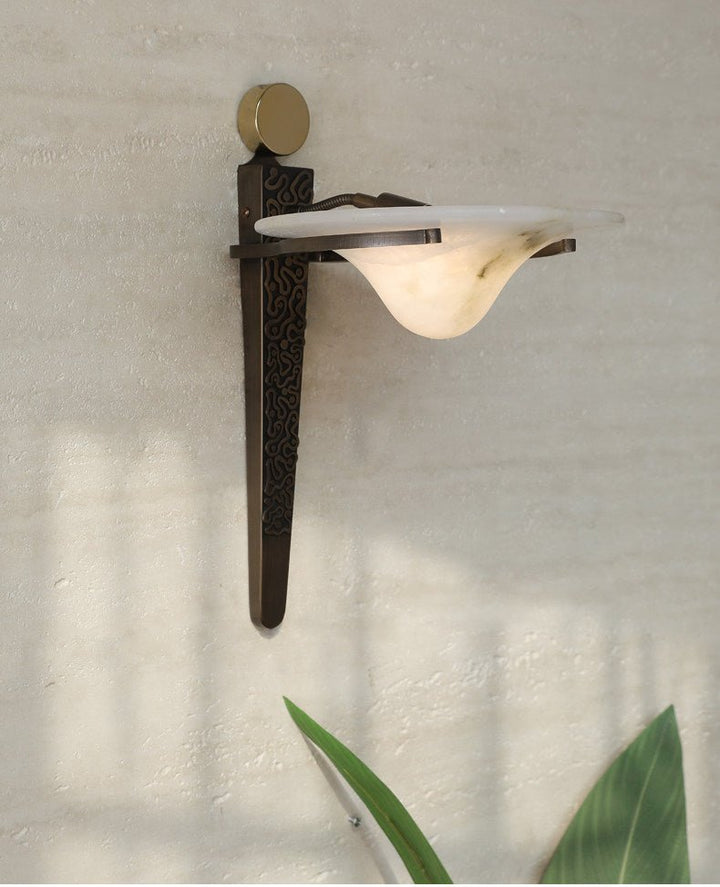 Aurelian Crest Alabaster Wall Sconce