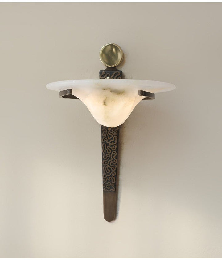 Aurelian Crest Alabaster Wall Sconce