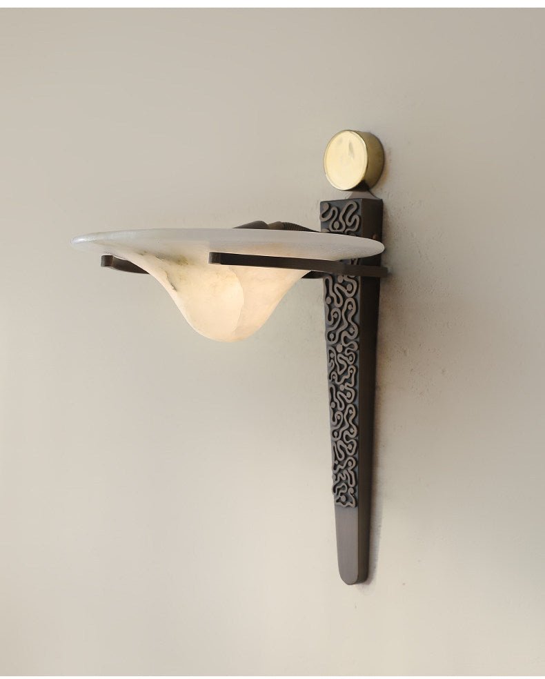 Aurelian Crest Alabaster Wall Sconce