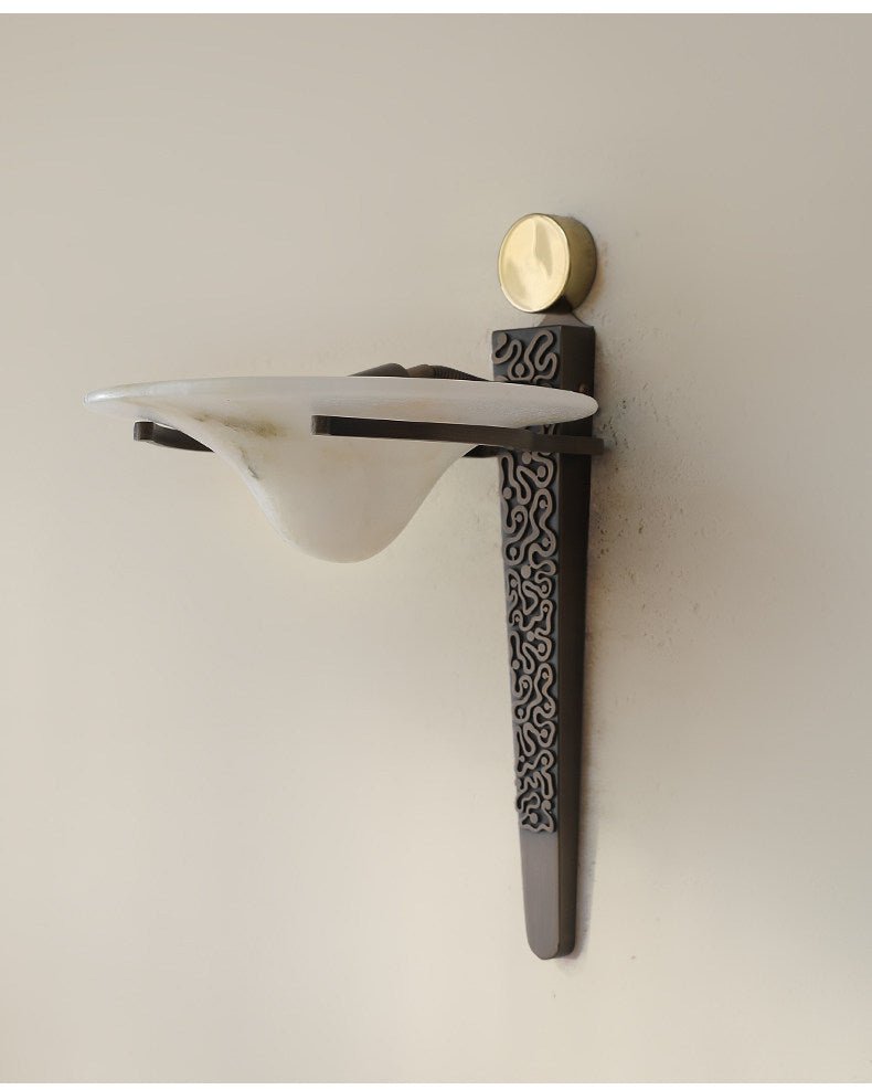 Aurelian Crest Alabaster Wall Sconce
