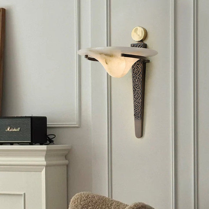 Aurelian Crest Alabaster Wall Sconce