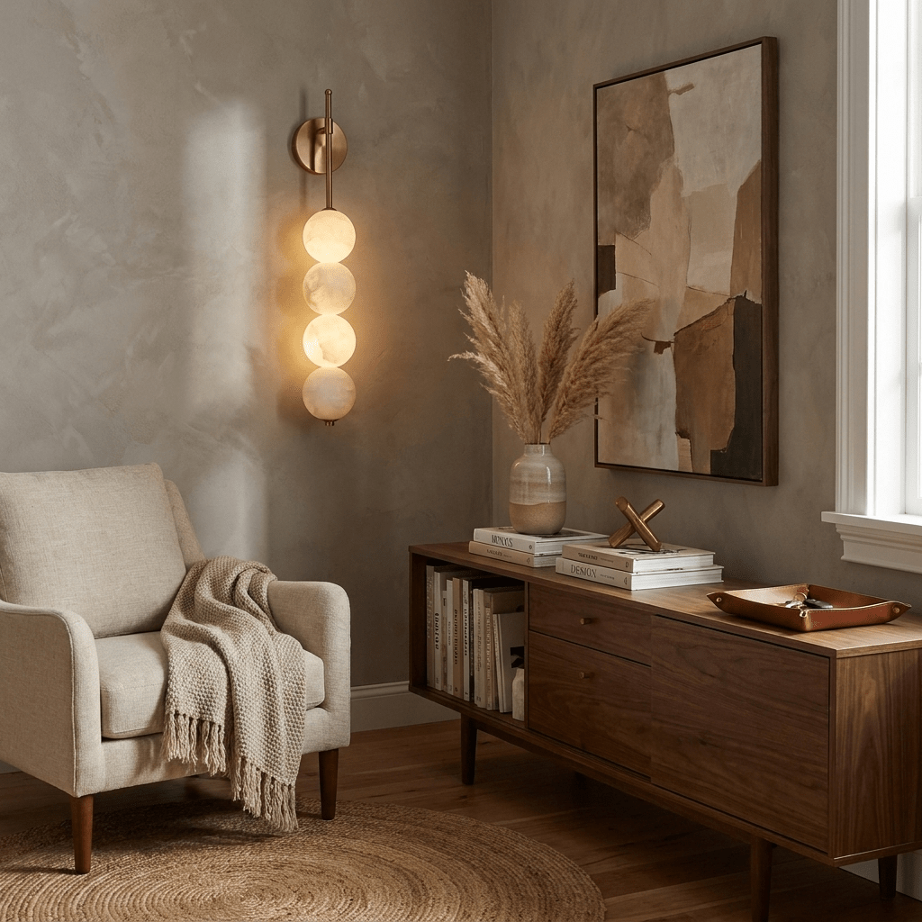 Aurelle Alabaster Wall Sconce