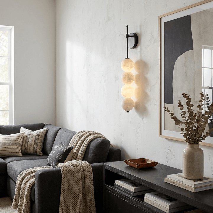 Aurelle Alabaster Wall Sconce