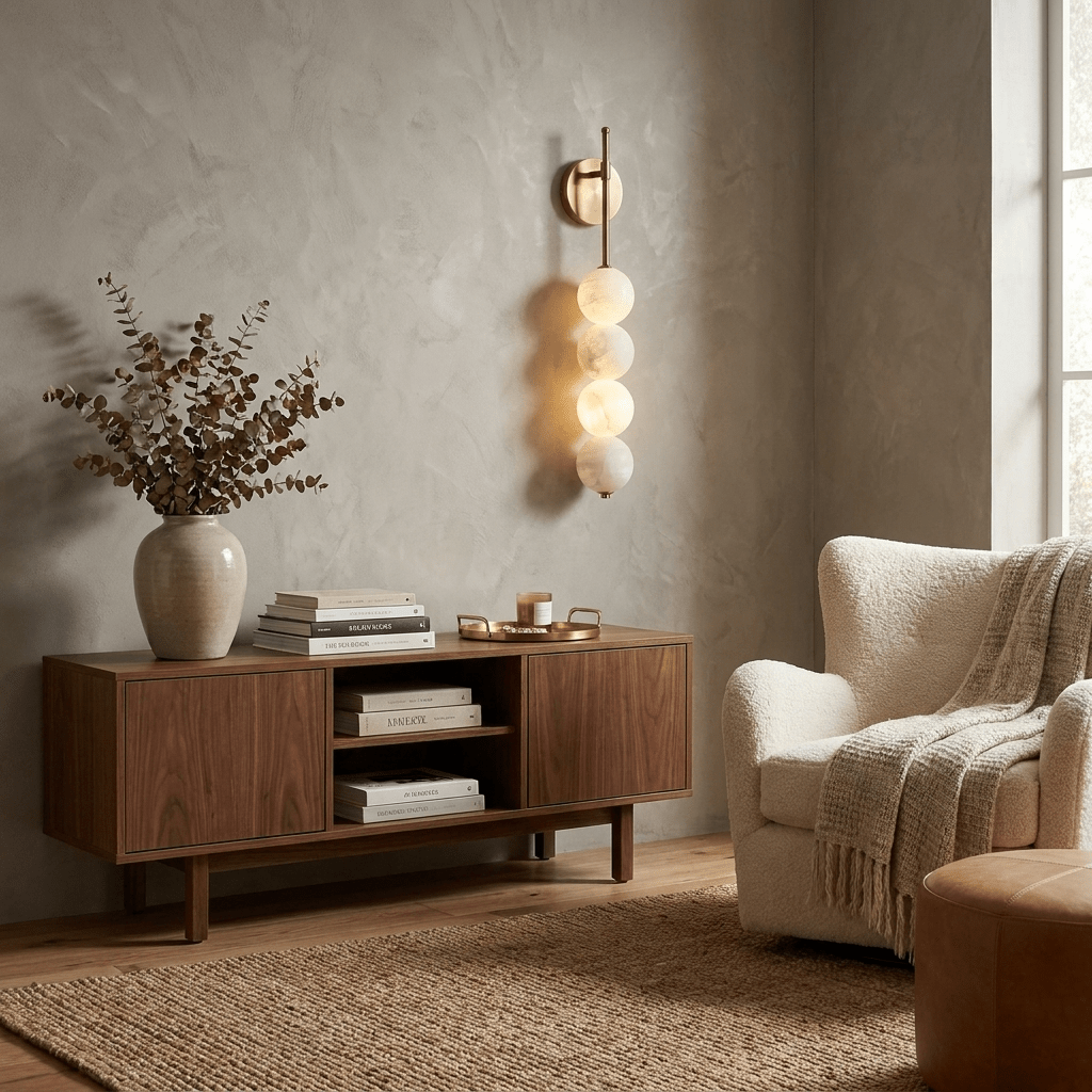 Aurelle Alabaster Wall Sconce
