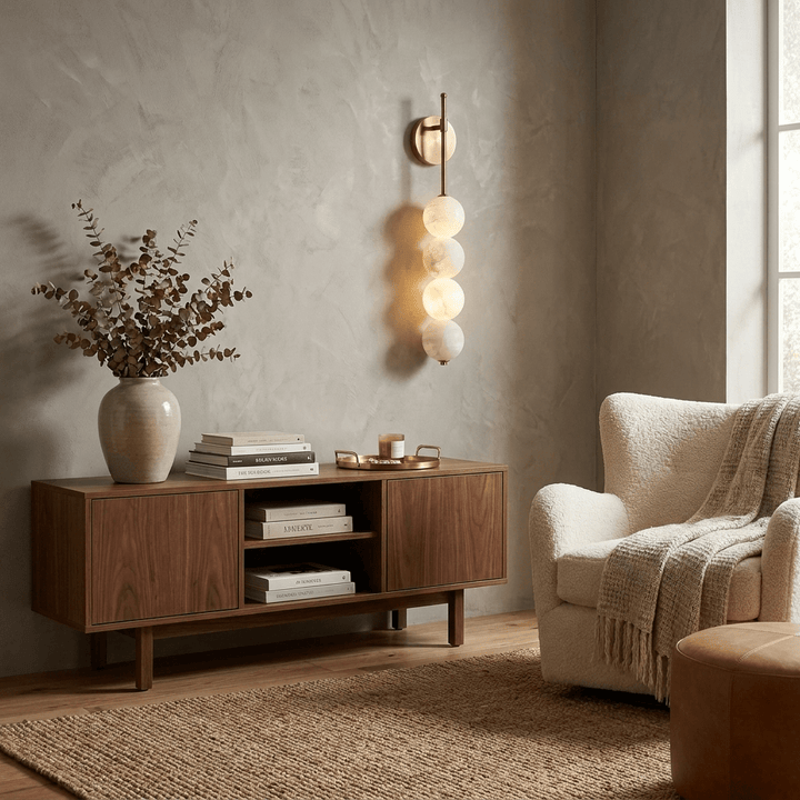 Aurelle Alabaster Wall Sconce
