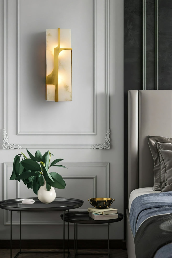 Aurevon Alabaster Wall Sconce