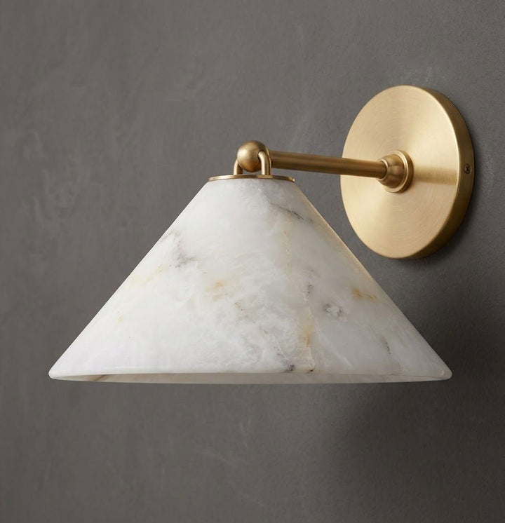 Aveline Alabaster Cone Wall Sconce