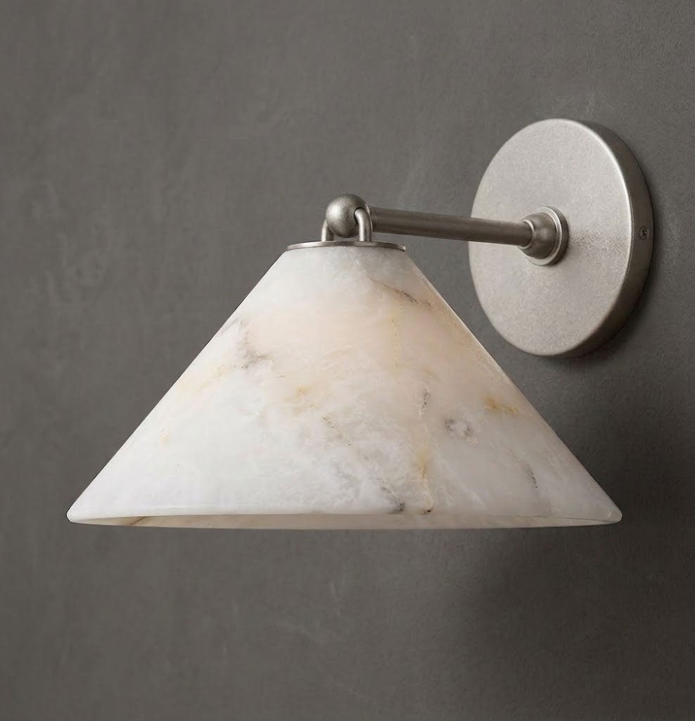 Aveline Alabaster Cone Wall Sconce