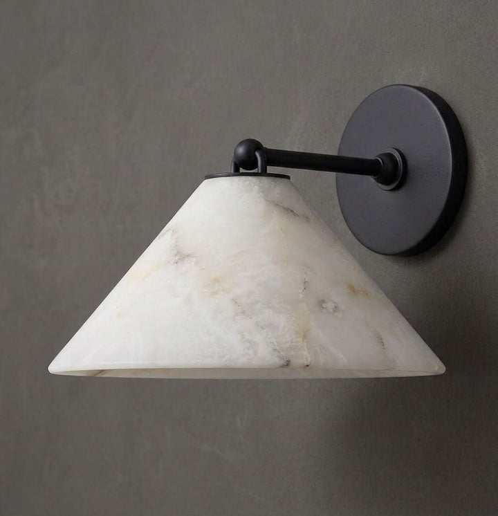 Aveline Alabaster Cone Wall Sconce