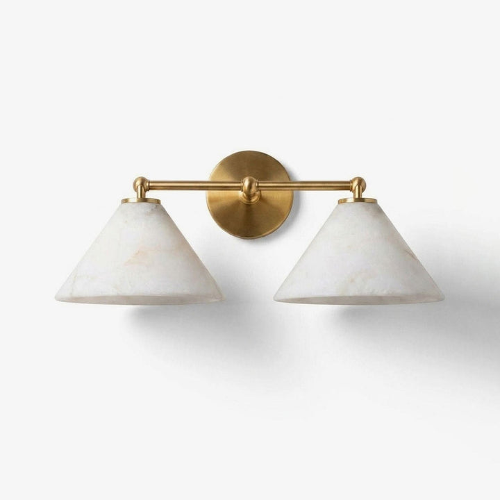 Aveline Alabaster Double Cone Wall Sconce