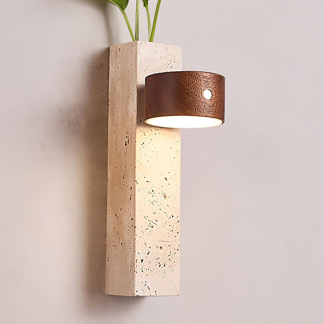 Axis Wood Rechargeable Wall Light