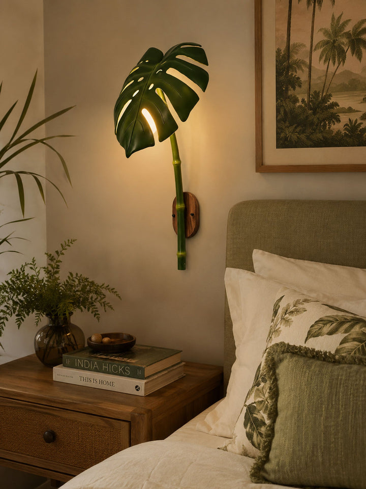 Tropical Monstera Leaf Wall Light