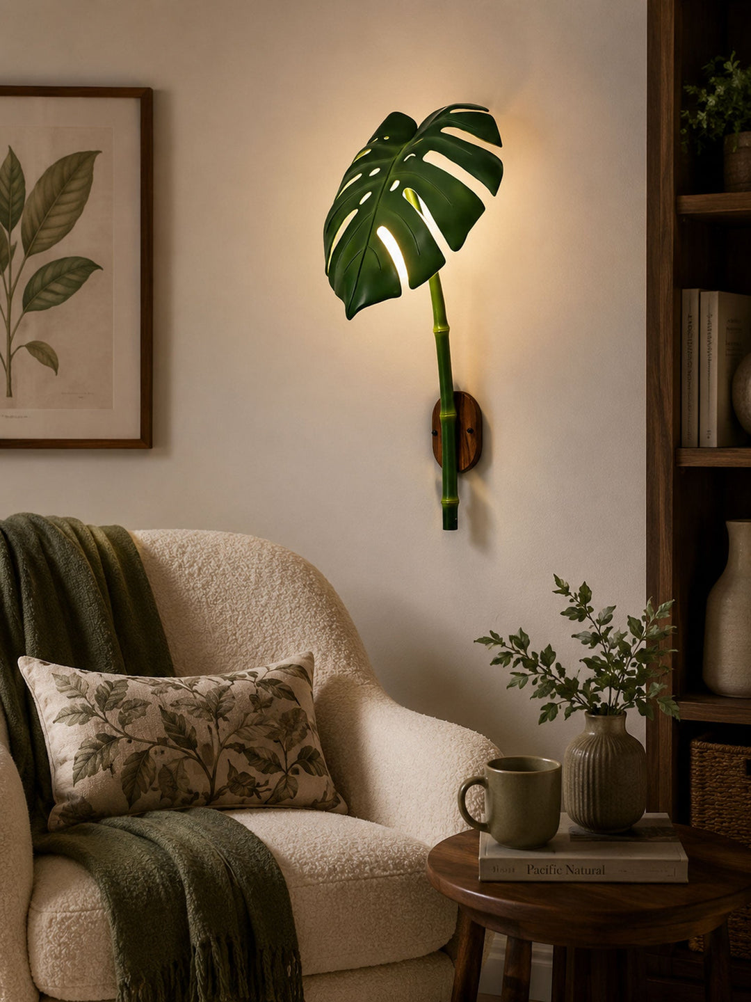 Tropical Monstera Leaf Wall Light