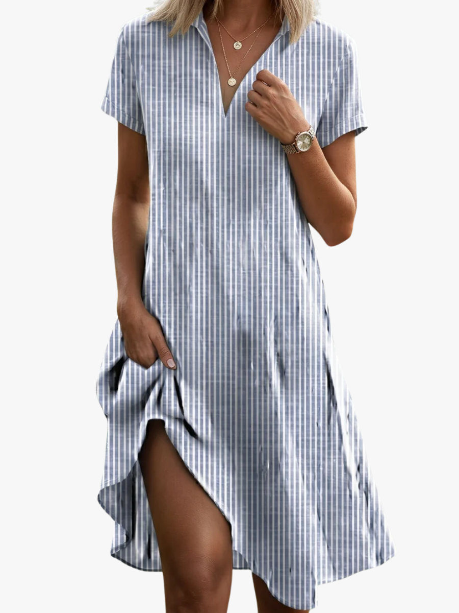 CHIQUE MIDI JURK MET PATROON VOOR VROUWEN