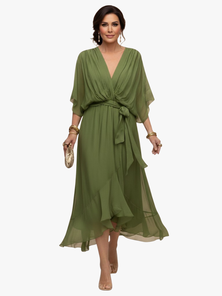 V-HALSMODEL CHIFFONJURK VOOR VROUWEN