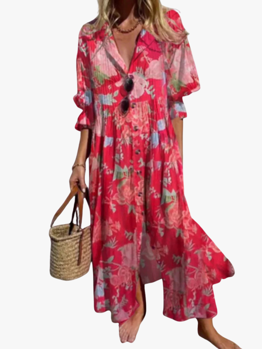 MAXI-JURK MET PRINT VOOR VROUWEN